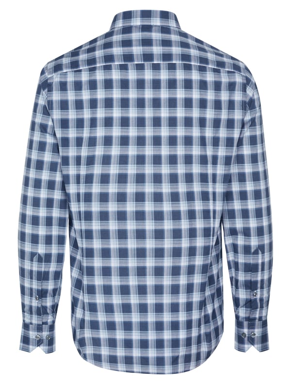 100% algodón; camiseta de Pal Zileri;  Modelo: O370G154S--50998 08;  Mano de obra de alta calidad;  100% algodón suave;  Ajustado;  collar de tiburón;  Tapeta con 7 botones;  puños deportivos;  Detalles del logotipo de Pal Zileri