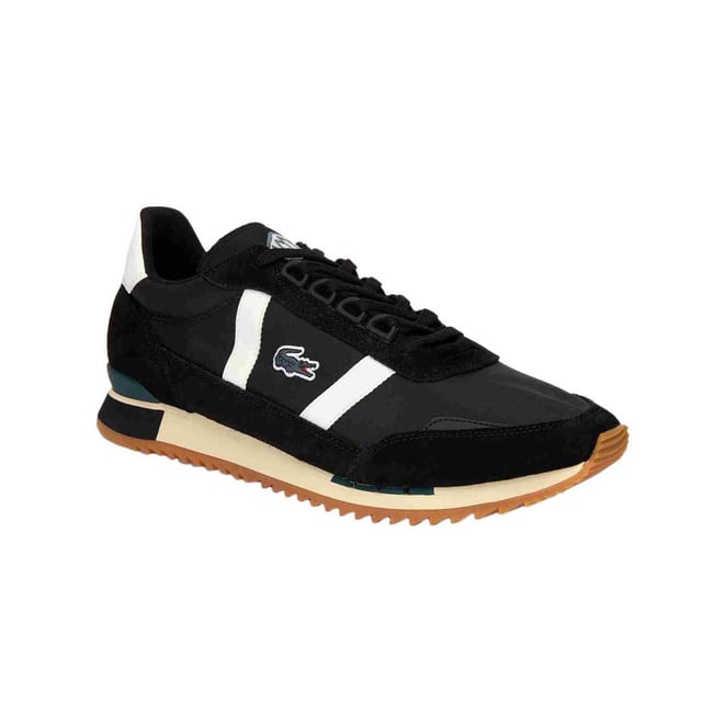 Lacoste Partner Retro 319 Mens Entrenadores negros Lacoste Partner Retro 319 Lace-Up Black Synthetic Mens Entrenadores 38SMA0006 454