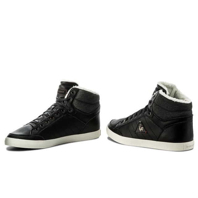 Le Coq Sportif Portalet Mid Craft Black Smooth Leather Finers 1721497