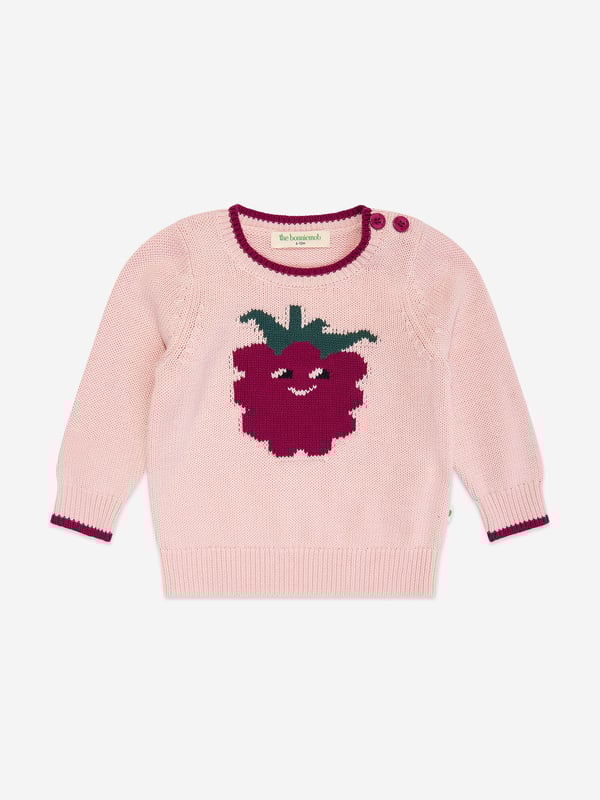 Introducing the exquisite Girls Blackberry Knit Jumper in Pink by the bonnie mob, an essential addition to your girl's AW2024 wardrobe. Elegantly crafted, this jumper is the epitome of chic comfort and style. Key features include: **Luxurious Fabric**: Crafted with premium knits, ensuring lasting comfort and softness.   **Charming Pink Hue**: Vibrant and playful, perfect for brightening up cooler days.   **Signature Style**: Features the bonnie mob's unique, eye-catching knit patterns.   **Versatile Fashion**: Ideal for both casual gatherings and dressier occasions.Elevate her style this season with the Girls Blackberry Knit Jumper. Shop now!