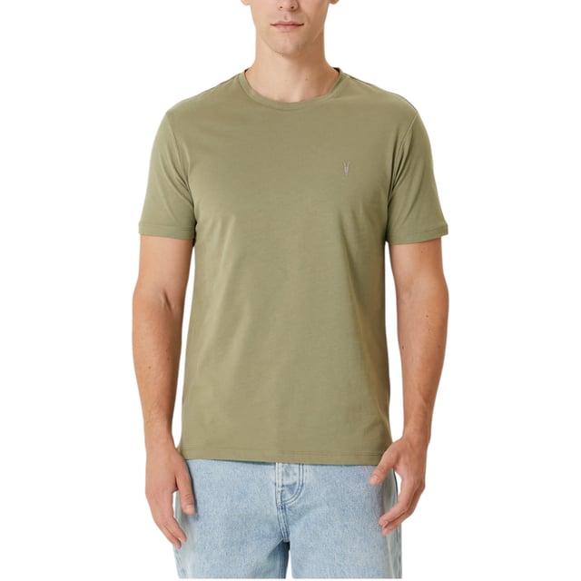 ALL SAINTS Tonic Men’s T-Shirt 
Style Name : Tonic
100% Cotton
Made in India
Regular Fit
Crew neck
Short Sleeve
Pullover
Ramskull Embroidered Logo at the chest
Machine Wash (Please see the washing Instruction)