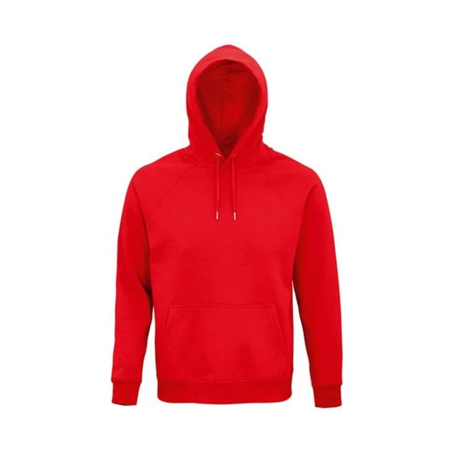 Material: 80% Organic Cotton, 20% Recycled Polyester. Fabric: Brushed Back Fleece. 280gsm. Design: Plain. Hood Features: Drawcord, Lined. Hem: Elasticated. Half Moon Back Yoke, Metal Eyelets, Unbranded Size Label. Fabric Technology: OCS Certification. Cuff: Elasticated. Neckline: Hooded, Taped. Sleeve-Type: Long-Sleeved, Raglan. Pockets: Pouch Pocket. Fastening: Pull Over.