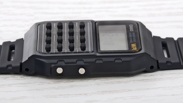 This Casio Casio Collection Digital Watch for Men is the perfect timepiece to wear or to gift. It's Black  Rectangular case combined with the comfortable Black Plastic will ensure you enjoy this stunning timepiece without any compromise. Operated by a high quality Quartz movement and water resistant to 3 bars, your watch will keep ticking. Stylish- Sporty and a modern design, very suitable for men -The watch has a calendar function: Day-Date-Month, Stopwatch, Dual Time, Calculator, Alarm High quality 21 cm length and 20 mm width Black Plastic strap with a Buckle Case measurment 34x43 mm,case thickness: 34 mm, case colour: Black and dial colour: Black