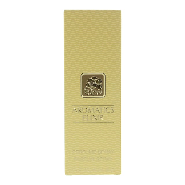 Clinique design house launched Aromatics Elixir in 1971 as a chypre floral fragrance for women. Aromatics Elixir notes consist of aldehydes, bergamot, lemon verbena, chamomile, geranium, clary sage, coriander, Brazilian rosewood, carnation, jasmine, orange blossom, rose, tuberose, ylang ylang, orris root, musk, incense, oakmoss, patchouli, sandalwood, and vetiver.