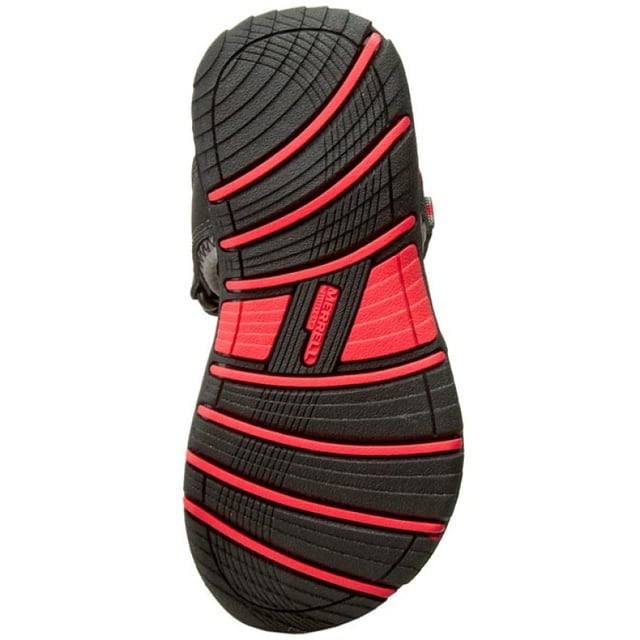 Merrell Panther Hook & Loop Black Nubuck Leather Kids Sandals MC53338
