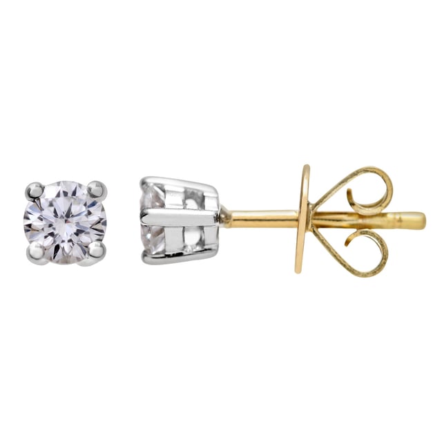 18K (750) witgoud: 1,1 gram; # Diamant: 0,25 ct