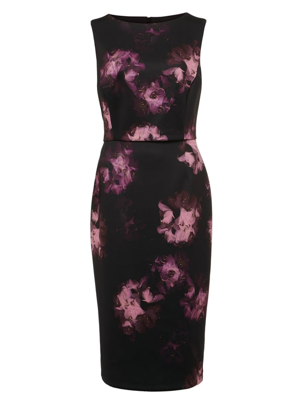 Embrace elegance with the Arianne Scuba Dress. Perfect for evenings, its fitted design flatters with a beautiful floral pattern.