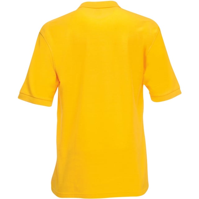 Adult easy care, easy wear pique polo. Ideal for workwear. Guaranteed to perform at 60° wash. 1x1 rib flat knit collar and cuffs. Three self colour button fused placket and sewn-in spare button. Reinforced shoulder seams with single needle stitching. Taped neckline for added comfort. Also available in ladies sizes, code 63212. and childrens sizes, code 63417. *3XL available in White, Navy, Black, Heather Navy and Heather Grey only. Weight: 170-180g/m². Fabric: Easycare 65% Polyester, 35% Cotton. S (35-37: To Fit (ins)). M (38-40: To Fit (ins)). L (41-43: To Fit (ins)). XL (44-46: To Fit (ins)). 2XL (47-49: To Fit (ins)). 3XL (50-52: To Fit (ins)). <BR><BR>FRUIT OF THE LOOM - a brand steeped in tradition, offering a comprehensive range of garments.
