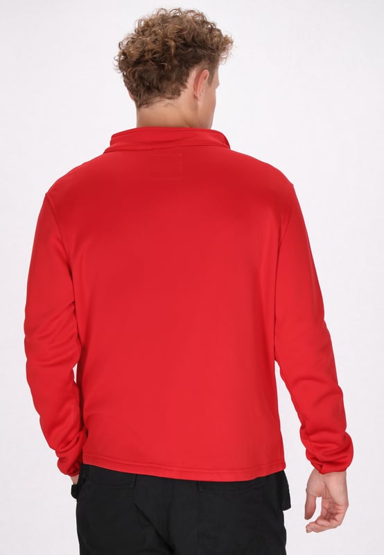 Mit einem Stehkragen und einem zentralen Frontreißverschluss bietet diese langärmelige Jacke Praktikabilität mit Stil. Seitentaschen mit vertikalen Öffnungen sorgen für Funktionalität, während enge Bündchen und Saum eine bequeme Passform bieten. Der glatte Stoff deutet auf Leistungseigenschaften hin und macht ihn vielseitig einsetzbar für sowohl lässige Ausflüge als auch aktive Unternehmungen.  Jacke