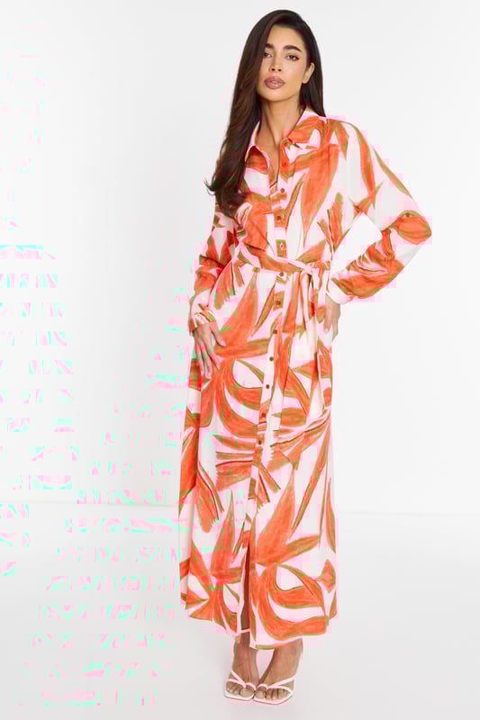 - Tropical print - Collar neckline - Shirt style - Long sleeve - Model height: 5' 7" - Model wears uk 8 / us 4 / eur 36 - Always check the care wash label. cool hand wash with mild detergent