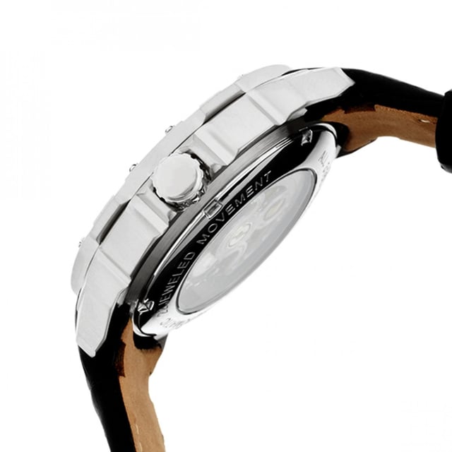Heritor Automatic Conrad Skeleton Leather Band Watch
