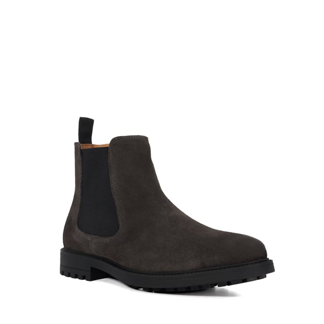 Dune Mens Caspian - Leather Chelsea Boots Caspian is a versatile boot that will become a welcome addition to your wardrobe. Constructed from soft premium leather, this style features a classic round toe, elasticated inserts and a chunky cleated sole for extra comfort and durability.