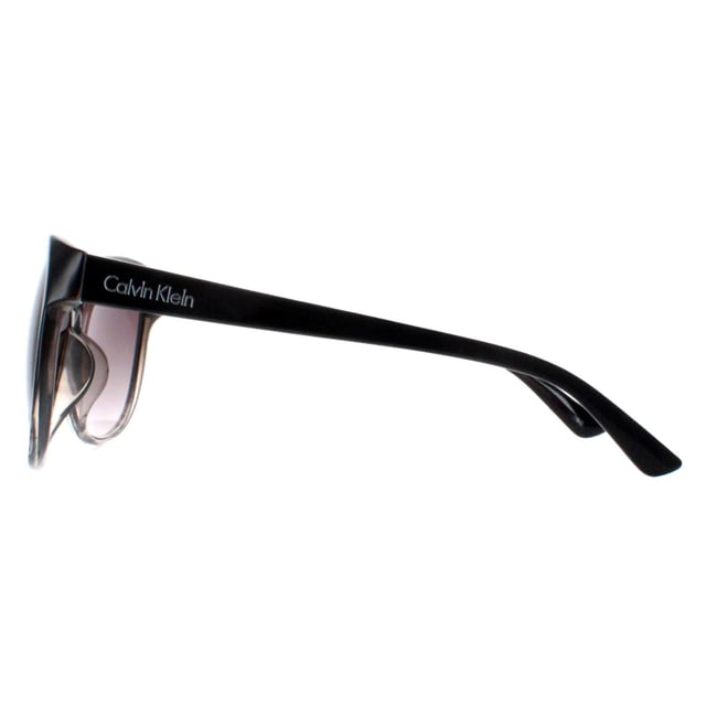 Calvin Klein Cat Eye Womens Black Horn Grey Gradient R661S