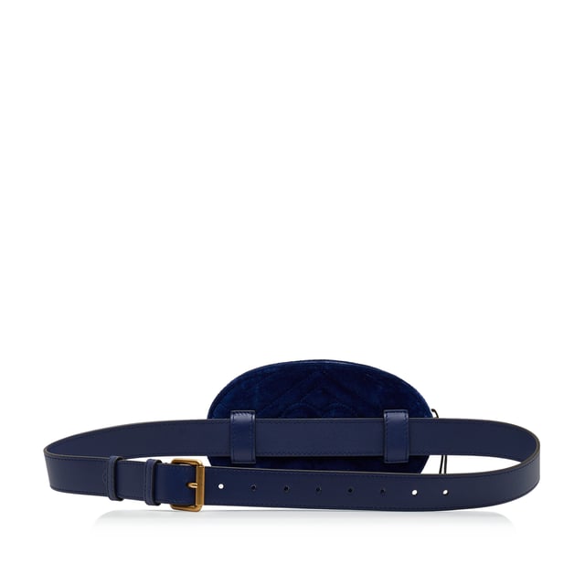 Gucci velvet clearance belt bag blue