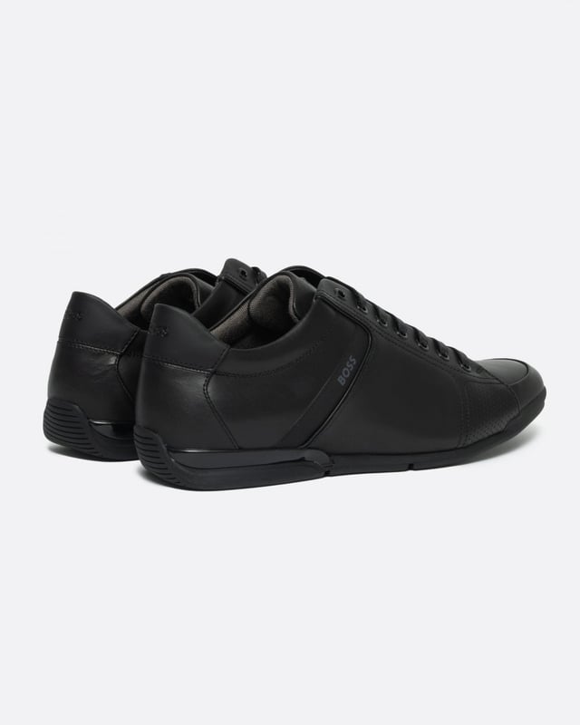 Distinctive trainers by BOSS, designed in leather with stitch-and-turn details, thermo-bonded accents, rubberised trims and odour-control lining.
LacesFully linedPackaging: Box
48% Polyester, 48% Viscose, 4% Polyurethane, Sole: 80% Rubber, 20% Thermoplastic polyurethane, Upper material: 100% Cow skin, Innersole: 48% Polyester, 48% Viscose, 4% Polyurethane
 
50498282
 
 