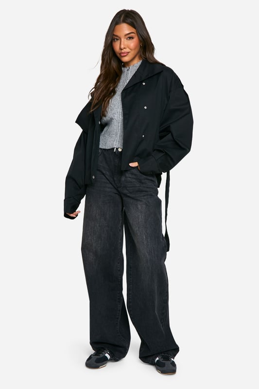 Short Boxy Trench Coat