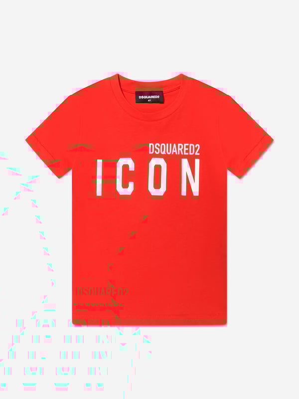 Jongens en meisjes, maak kennis met het oranje Dsquared2 Kids Icon T-shirt! Gemaakt van 100% katoen, heeft dit casual T-shirt een levendige oranje kleur en iconische branding voor een stijlvolle uitstraling. Perfect voor alle seizoenen, het ziet er geweldig uit in combinatie met elke outfit. De perfecte aanvulling op zijn/haar garderobe, haal het nu en voeg wat stijl toe aan hun kledingkast.·  Dsquared2 Kids·  Gemaakt in Italië·  Gelegenheid: Casual·  Print
