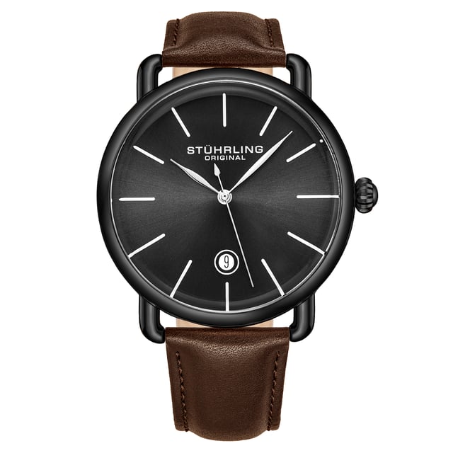 Stuhrling original sales genuine leather
