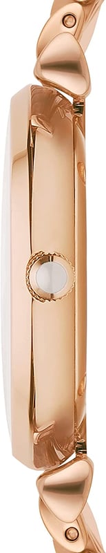 This Emporio Armani Gianni T-bar Analogue Watch for Women is the perfect timepiece to wear or to gift. It's Rose Gold 31 mm Round case combined with the comfortable Rose Gold Stainless steel watch band will ensure you enjoy this stunning timepiece without any compromise. Operated by a high quality Quartz movement and water resistant to 3 bars, your watch will keep ticking. This Elegant and practical watch is perfect for all occasions. It’s a great gift for your relatives and friends High quality 19 cm length and 13 mm width Rose Gold Stainless steel strap with a Deployment clasp Case diameter: 31 mm,case thickness: 7 mm, case colour: Rose Gold and dial colour: Mother of pearl