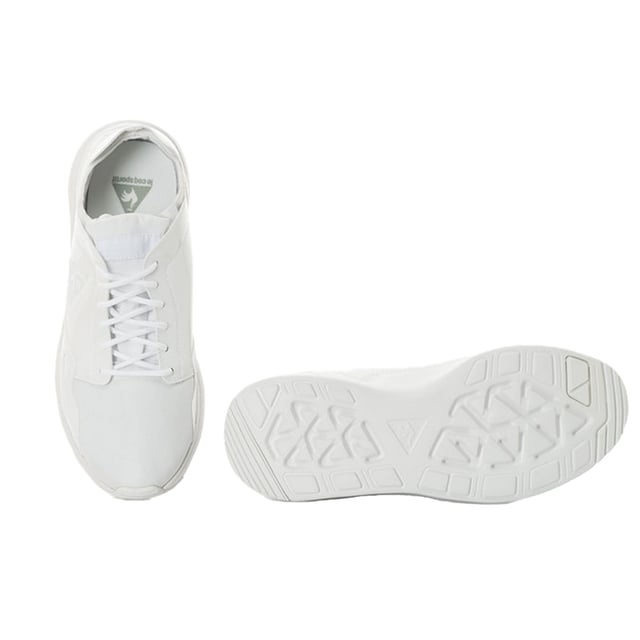 Le Coq Sportif LCS R Flow Lace-Up White Smooth Leather Womens Trainers 1810024