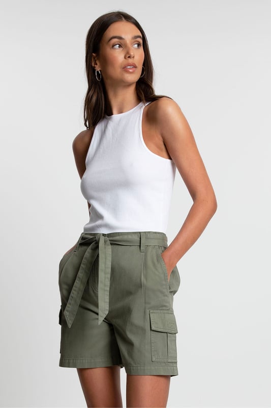 Cargo belted shorts on sale