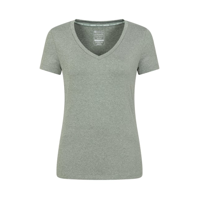 90% Polyester, 10% Elastane. Design: Plain. Sleeve-Type: Short-Sleeved. Neckline: V Neck. Fabric Technology: Lightweight, Moisture Wicking, Quick Dry. 6 UK: 33 in. 8 UK: 34 in. 10 UK: 35 in. 12 UK: 37 in. 14 UK: 39 in. 20 UK: 47 in. 18 UK: 44 in. 16 UK: 41 in.