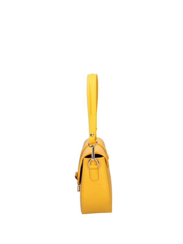 Bolso de hombro para mujeres. El cierre es entrelazado. Los bolsillos internos son una cremallera. Los bolsillos externos están ausentes. La correa del hombro es ajustable y extraíble en cuero. El mango está en cuero. Los compartimentos internos son uno. El material externo es el verdadero cuero arrugado. Está alineado internamente en 70% de tela de algodón - 30% de seda. Medidas: 27x15x7 cm. Hecho en Italia