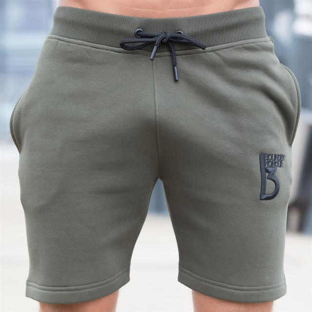Bound By Honour Mens Fleece Sweat Shorts Khaki