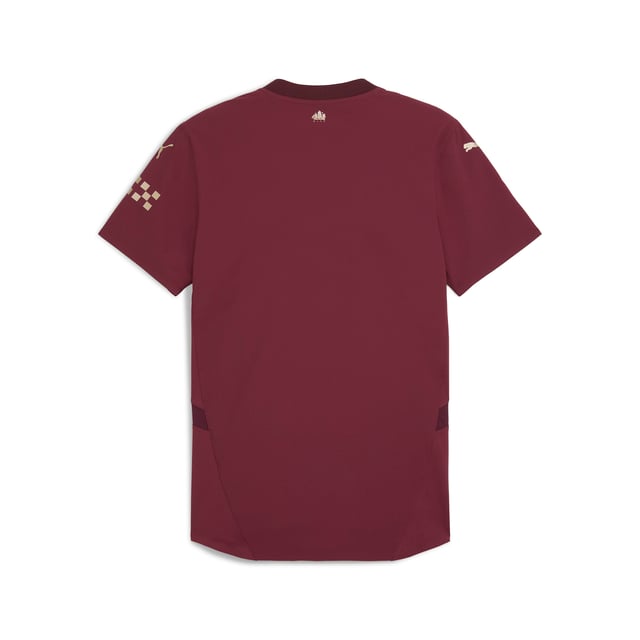 PRODUCT STORY: City represents constant movement, on and off the pitch. With the 2024/25 Third Kit, we pay tribute to a club symbol thats been there through it all. The ship from the Man City badge is transformed into an all-over graphic that represents the past, present, and future of a club thats never not moving.?Authentic jersey is what the players wear on the pitch. It features PUMAs ULTRAWEAVE fabric and an athletic fit for elite-level performance. FEATURES & BENEFITS: ULTRAWEAVE: Ultra-light, engineered fabric with a structured, 4-way stretch that reduces weight and friction. Built for athletes looking to increase speed and strength; dryCELL: Performance technology designed to wick moisture from the body and keep you free of sweat during exercise; Made with 100% recycled material excluding trims & decorations. DETAILS: Performance fit; 78 gsm, Dobby; V-neck; Short sleeves; As worn by the players; Official team branding. Our model is 188 cm tall and is wearing size M UK.