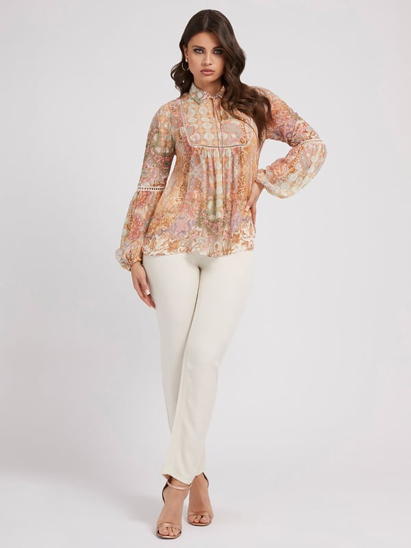Synthetic fabric blouse
V Neck
Long Sleeves
Relaxed fit
Drawstring fastening
Total length: 65 cm / 25.59 inch
Sleeve length: 66 cm / 25.98 inch