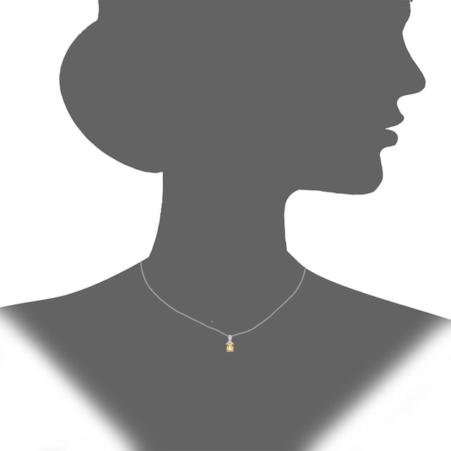 Oro Blanco 9K (375): 1.055gr; # Diamante: 0,02 ct; # Citrino: 0.65ct