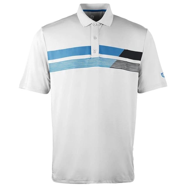 Island Green have introduced the IGTS2038 Men's Asymetric Print Polo Shirt with printed chest stripes. Made from materials with 4-way stretch properties this garment allows for flexible movements teamed additionally with quick drying elements creating the ideal t-shirt that offers maximum comfort and freedom of movement during play.Island Green have designed this top from a coolpass technical fabric with breathable materials giving you lightweight movements and therefore providing you overall with the latest technology and fabrics allowing you to perform, feeling unrestricted and protected from the ever changing elements out on the course.
4-Way Stretch Properties – This garment is fused with 4-way stretch properties allowing the wearer to have flexible mobility that does not disturb the materials and bounces back into their original intended place
Quick Drying – Made from materials that are designed for a quick drying process perfect for your wardrobe
Moisture Wicking – This garment has moisture-wicking properties embedding within drawing moisture away from the skin for evaporation rather than being absorbed into the garment, ideal for a hot day on the course
Breathable Materials – By only using fabrics which made from breathable lightweight properties this offers both comfortable and fashionable attire for all purposes
UV Protection – With added UV protection this garment is ideal for those hot sunny days on the green
Proudly supporting the Island Green logo to the left arm and with a branded 3 button placket
Styled with a self fabric collar