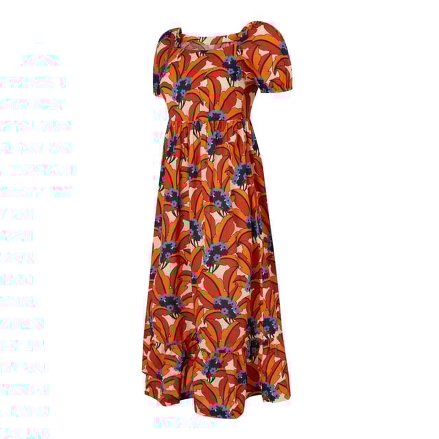 100% Cotton. Fabric: Coolweave, Poplin. Design: All-Over Print, Tropical. Fabric Technology: Breathable. Back Elasticated, Gathered Panel. Neckline: Square Neck. Sleeve-Type: Balloon, Short-Sleeved. Sustainability: Sustainable Materials. 8 UK: 32 in. 10 UK: 34 in. 12 UK: 36 in. 14 UK: 38 in. 20 UK: 45 in. 18 UK: 43 in. 16 UK: 40 in.