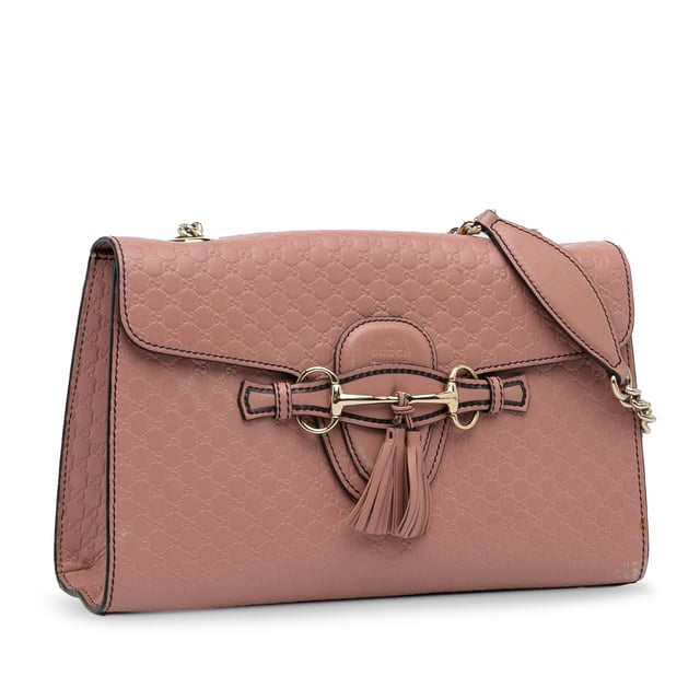 Vintage Gucci Medium Microguccissima Emily Shoulder Bag Pink