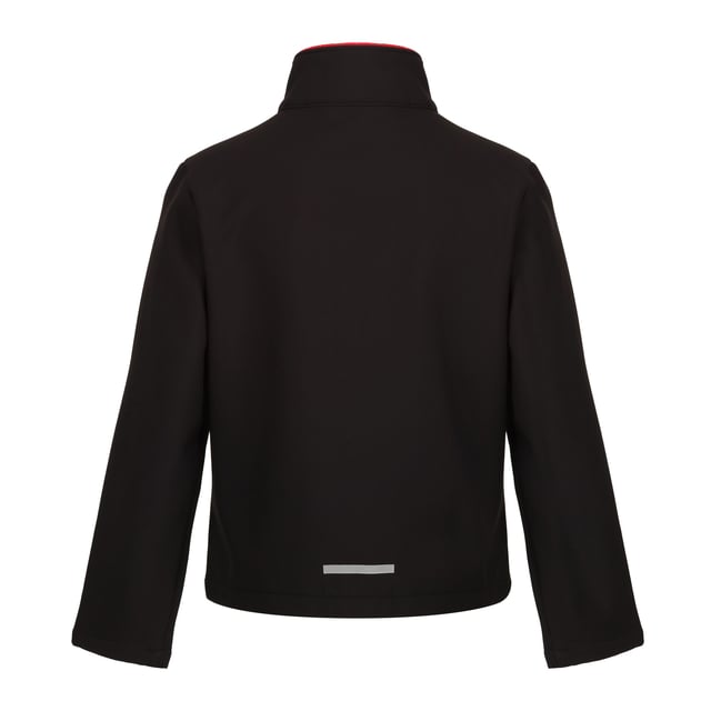 Material: 100% Polyester. Lining Material: 100% Fleece. Fabric: Softshell, Stretch, Woven. Design: Plain. Fabric Technology: Warm-Backed. 2 Layer, Inner Zip Guard, Reflective Detail. Neckline: Hooded. Sleeve-Type: Long-Sleeved. Pockets: 2 Zip Pockets, Lower Pocket. Fastening: Zip. Sustainability: Made from Recycled Materials. Suitable for: Screen-Printing, Transfer Printing, Vinyl Print.