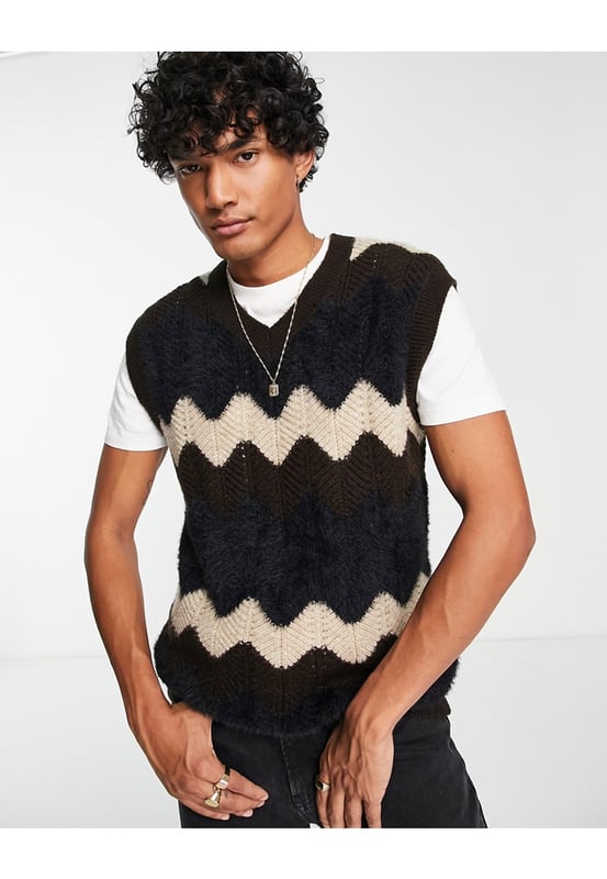 Designer black top v neck jumpers