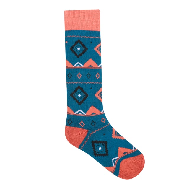 75% Cotton, 23% Polyester, 2% Elastane. Fabric: Soft Touch, Stretch, Thick Knit. Design: Fair Isle, Geometric Shape, Printed, Triangle. Fabric Technology: Anti-Bacterial, Durable, High Warmth, Odour Control. Seamless Toe.