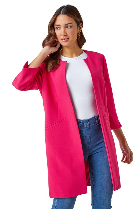 Textured longline coat store