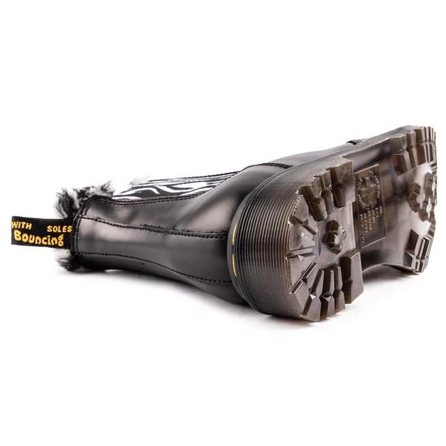 Leopard Faux Fur Lined Dr Martens Leonore Leopard Dr Marten Docs