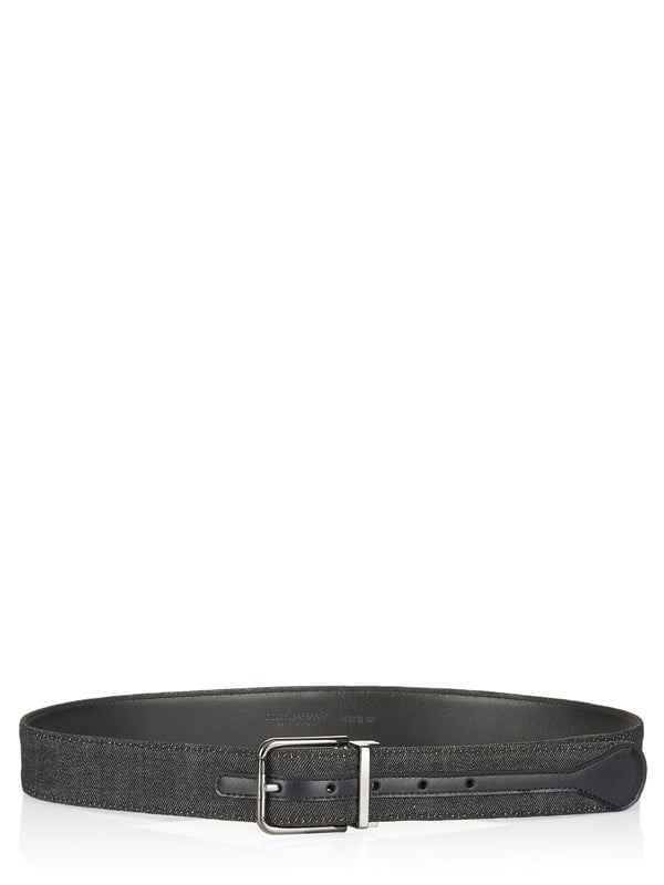 50% kalfsleer, 50% katoen; Dolce & Gabbana-riem; Model: BC4348 AJ929 59; Zacht leer; Individueel in te korten; Breedte: 3 cm; Dolce & Gabbana-logodetails