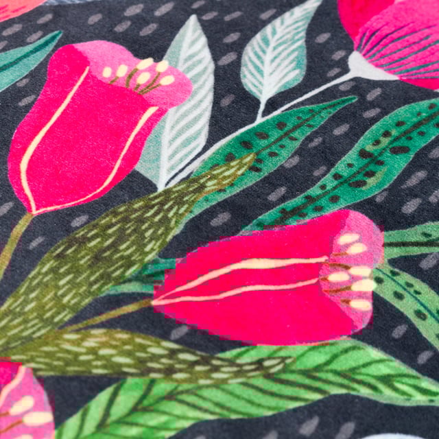 Inspired by summer gardens with a vibrant colour palette, the Wild Garden Posies cushion is an on-trend, hand-painted printed design set against a cool-grey, opulent velvet background. Complete with a velvet-piped trim, this design is bound to make a statement in any interior. Size:43 cm x 43 cm