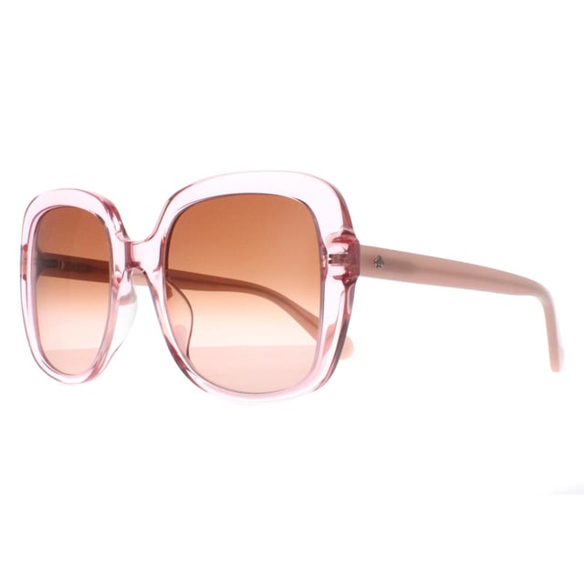 Kate Spade Square Womens Pink  Brown Gradient Wenona/G/S  Sunglasses are a sleek square frame crafted from lightweight acetate. Whether you're strolling along the beach or navigating the city streets, these sunglasses are a perfect companion for any occasion. Kate Spade's logo features on the temples for brand authenticity.