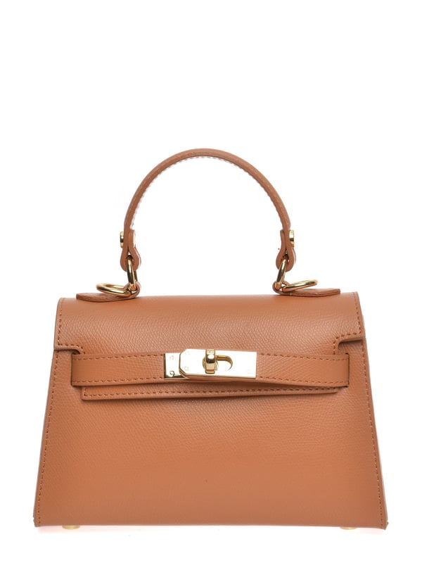 Crossbody tas
100% rundleer
Metalen gespsluiting aan de voorkant
Intern vak met rits
Afmetingen : 14,5x19x7 cm
Handvat: 20 cm
Verstelbare schouderriem: 120 cm