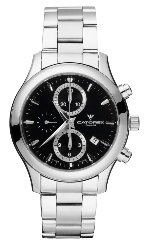 Catorex: Mens Chrono Tradition Wrist Black Watch