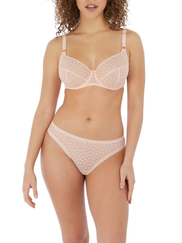 Freya Starlight Side Support Underwired Bra. Four piece cup with powernet wing and side support. Adjustable straps and decorative slider apex detailing. Product is made of 68% Nylon/Polyamide, 19% Elastane, 13% Polyester and is hand-wash only.