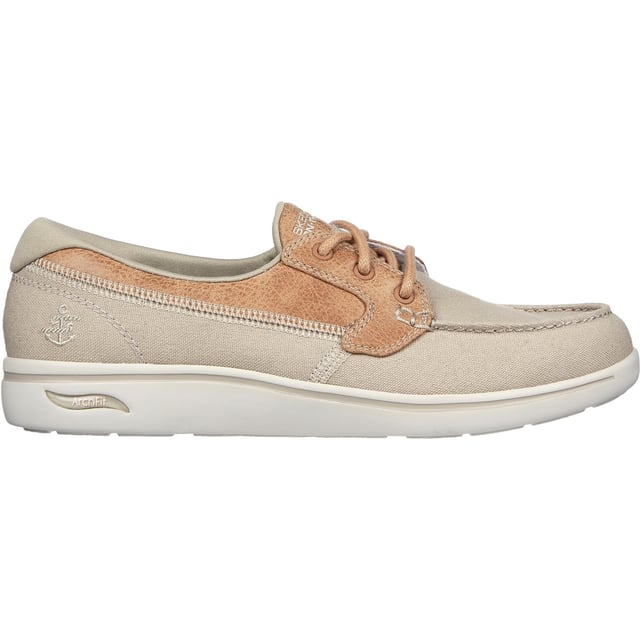 Arch Fit Uplift Cruise'n By Shoe Nautical style and all-day comfort combine in Skechers Arch Fit Uplift - Cruise'n By. This boater style slip-on features a canvas upper with a removable Arch Fit insole and lightweight ULTRA GO cushioning.