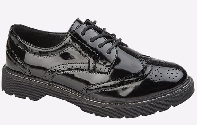 Perfect for work or school, Boulevard deliver these classic Addison black brogues. Designed in a durable synthetic upper in a crisp hi-shine black colourway, and featuring classic punch hole detailing and intricate stitching for increased visual appeal. A durable rubber outsole completes this brogue, making for a sturdy and practical choice.
- Synthetic PU upper
- Classic brogue styling
- Intricate stitch detailing
- Secure 4-hole lace fastening
- Durable TPR Sole