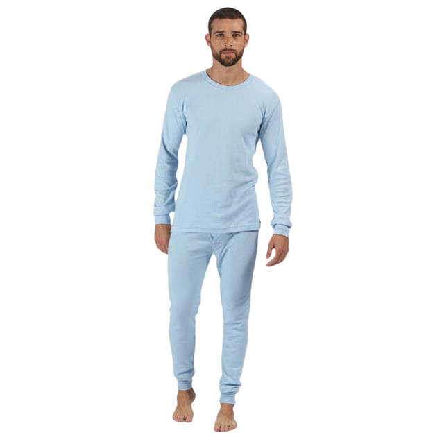 50% Polyester, 50% Cotton. Lightly brushed for maximum comfort. Long sleeved. Size - Chest to Fit S 37-38, M - 39-40, L - 41-42, XL - 43-44, XXL - 46-48. Fabric Polycotton Weight 220gsm