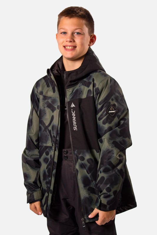 The Misfit snow jacket stands out from the crowd and is our premium youth jacket styled for maximum impact. The Misfit has fully taped seams and is highly waterproof to 10,000mm with a breathability rating of 10,000gms/M2 this technical snow jacket will make sure you’ll stay warm and dry. The Misfit jacket is made from our durable coated ripstop fabric and is feature packed. This jacket offers a great bang for your buck with under arm ventilation for when you need to dump heat, a powder skirt with Lycra wrist guards to keep the snow out and warmth in. A dry butt patch, to do exactly that, lift pass pocket on the left sleeve, soft chin guard, internal storm flap, zipped handwarmer pockets and a zipped comms pocket with headphone routing system all complete this street wear inspired piece.

Powder skirt -Whether you're hitting the powder on skis or snowboard, this snow skirt creates a tight seal around your waist to keep the snow out and the warmth in. Made from durable waterproof materials and an internal dry butt patch (DBP) to keep it all warm and dry.

Snow cuff / wrist gaiter -This is perfect for even the most extreme conditions, featuring a tight seal that bridges the gap between your glove and jacket.

Zipped pockets -Pockets designed for everything you need for a full day up the mountain. Pockets for your lift pass, media, stash pocket for cash, wallet pocket and phone pocket for protection and to keep the battery warm.

Design features:

    Taped seams
    Water-resistant chest pocket
    Fixed hood
    Super soft chin guard
    Zipped sleeve ski pass pocket
    Snow cuffs
    Twin zipped tricot lined hand warmer pockets
    Waterproof snow skirt
    Dry butt patch ( DBP )

Fabric & performance:

    Regular fit
    Shell 100% polyester
    Water resistant coating 10,000mm
    Breathbility rating MVP 10,000 gm²

Insulation & lining:

    100% recycled polyester low loft insulation.
    Insulation. 80 gm² body 40 gm² Sleeves
    Lining 100% recycled embossed polyester.