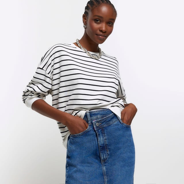 River island online jeans skirt
